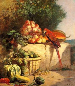 尤金 佈丹 Fruit and Vegetables with a Parrot 尤金 佈丹 Fruit and Vegetables with a Parrot